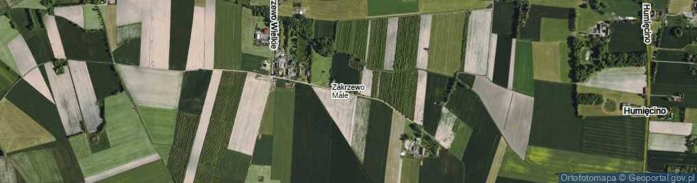 Zdjęcie satelitarne Zakrzewo Małe ul.